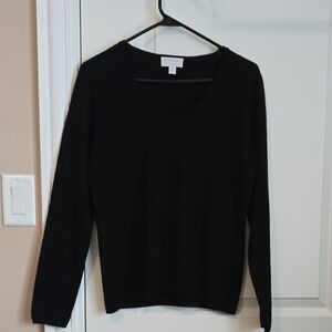Charter Club Classic Black V-Neck Sweater